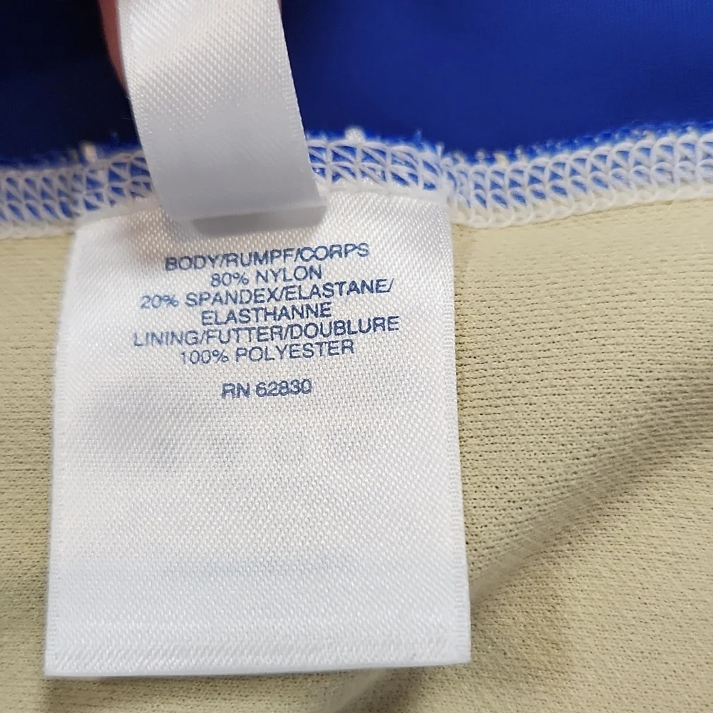 Lands' End Racerback Swimsuit US 14 Blue